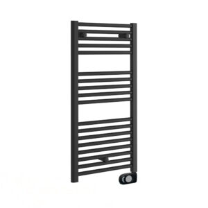 Електрическа лира за баня Crystal E-JADE MATT BLACK 500 W, 920×480 mm