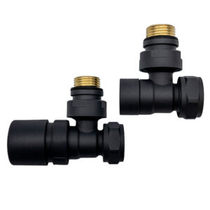 Water Pint Stopcock Set, mat black with included adapters ¾" to 16×2 mm