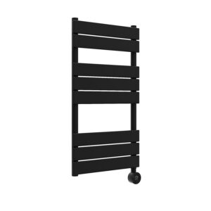 Електрическа лира за баня Crystal E-PEARL 300 W, черен мат, 840 X 500 mm